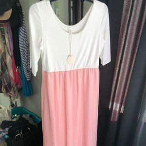 Color block maternity dress